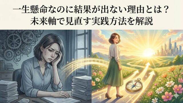 一生懸命なのに結果が出ない理由とは？未来軸で見直す実践方法を解説のイメージ画像