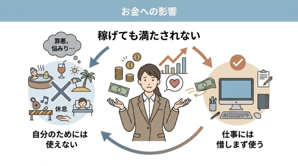 お金への影響｜稼げても満たされない理由のイメージ画像