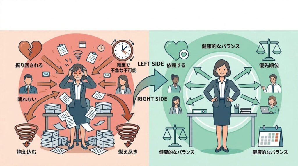 仕事への影響：上司や顧客に振り回されやすいのイメージ画像