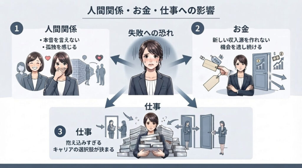 人間関係・お金・仕事への影響のイメージ画像