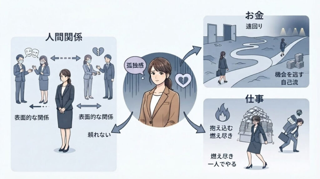 人間関係・お金・仕事への影響のイメージ画像