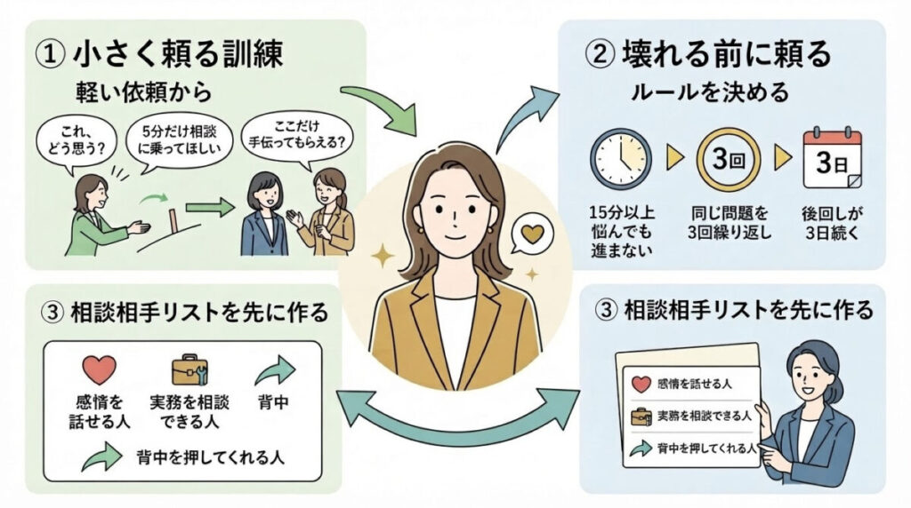 自分でできる3つの対処法のイメージ画像