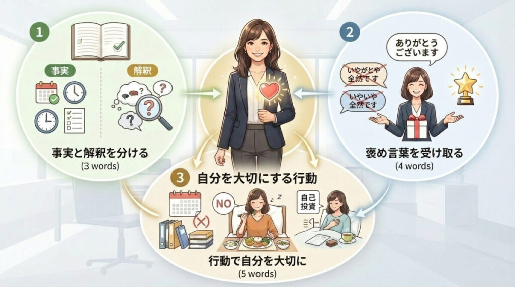 自分でできる3つの対処法のイメージ画像